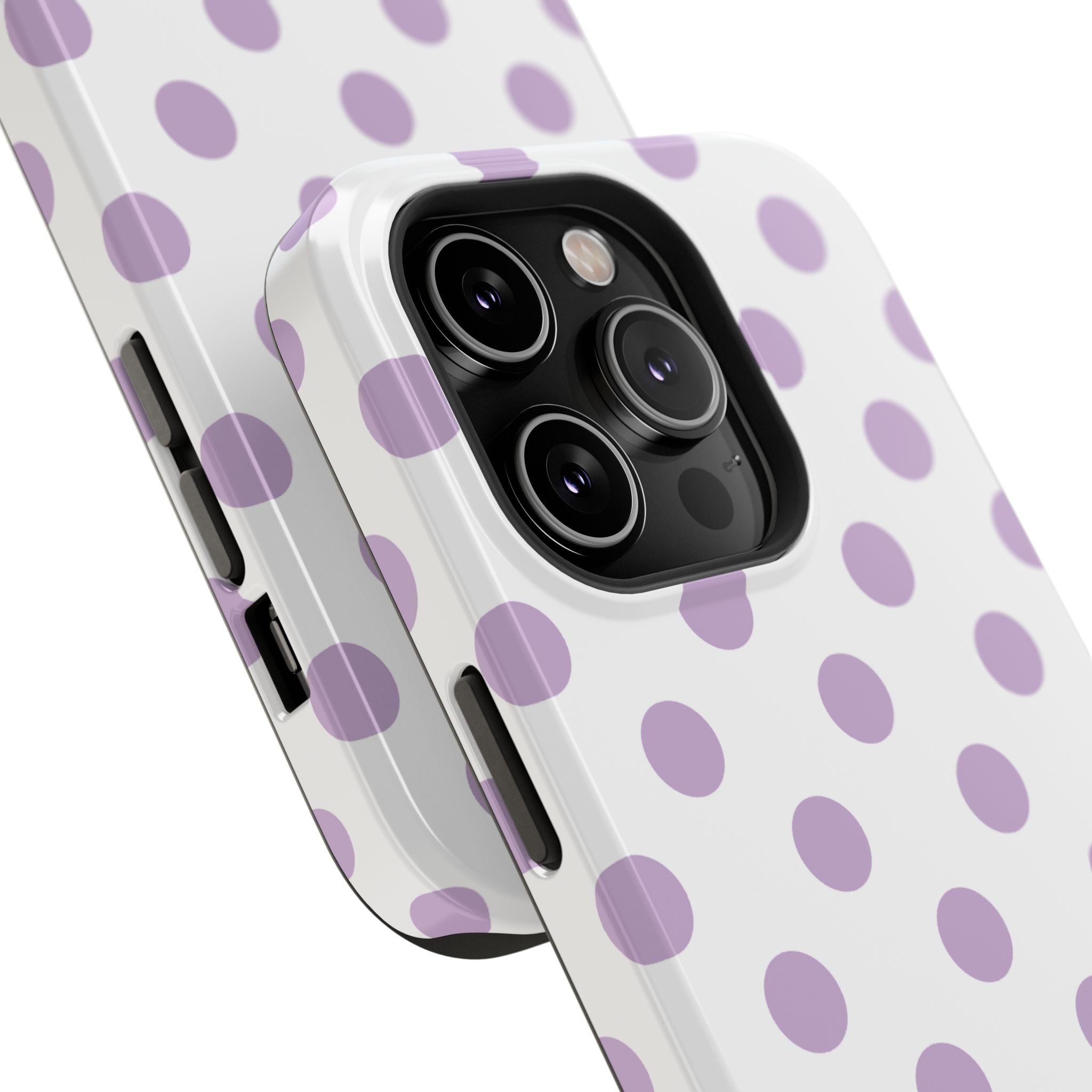 Purple and White Polka Dot Case