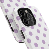 Purple and White Polka Dot Case