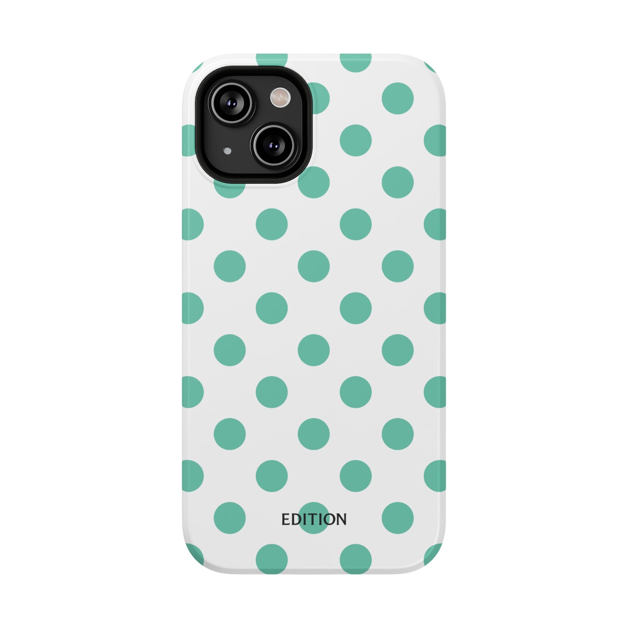 Teal and White Polka Dot Case