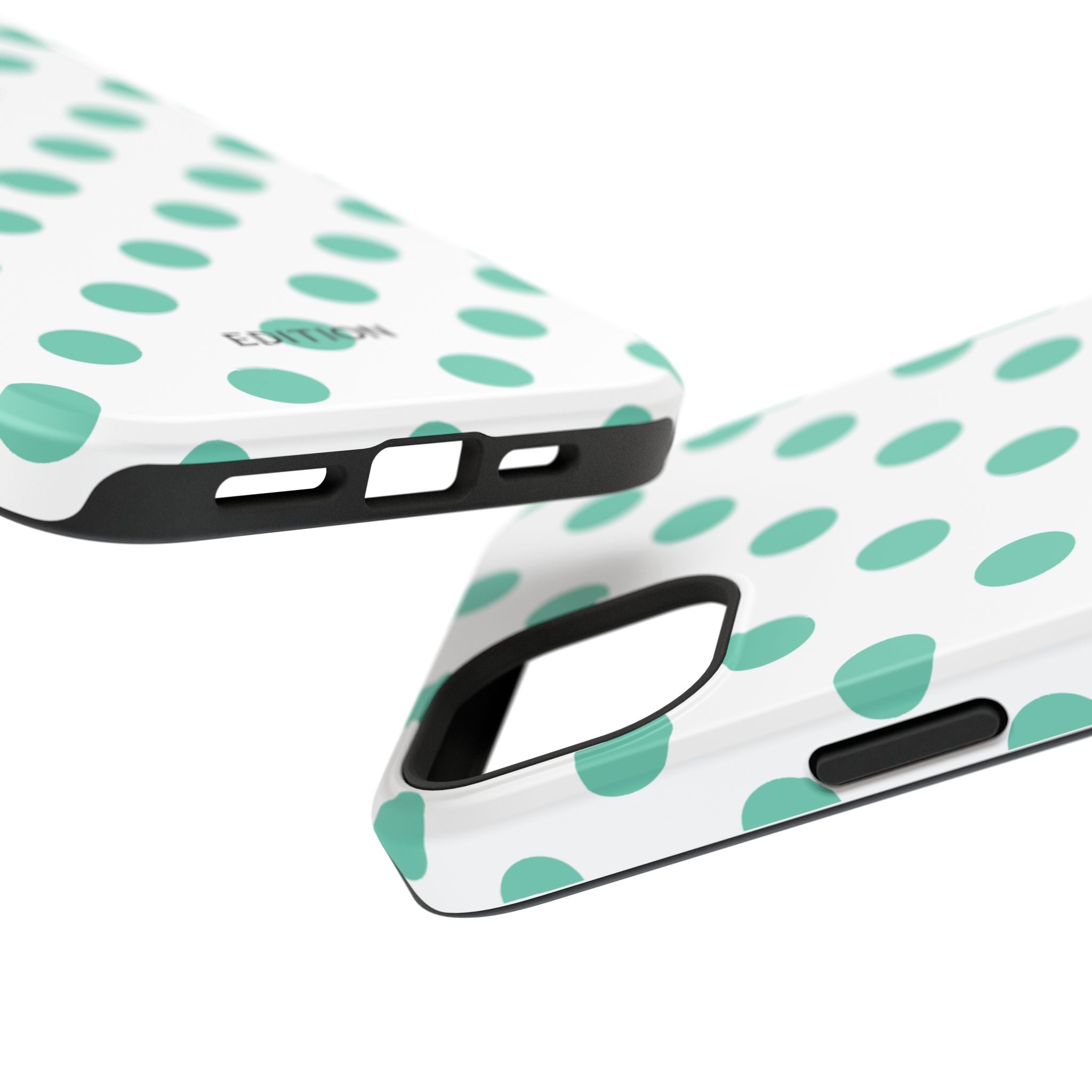 Teal and White Polka Dot Case