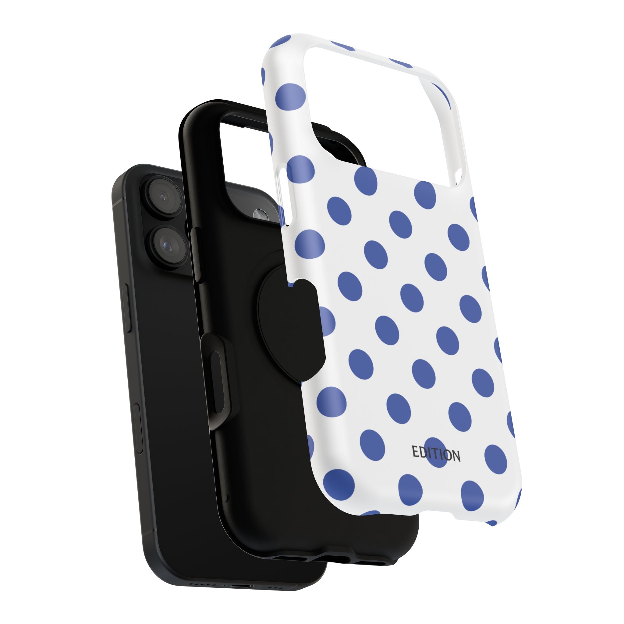 Blue and White Polka Dot Case
