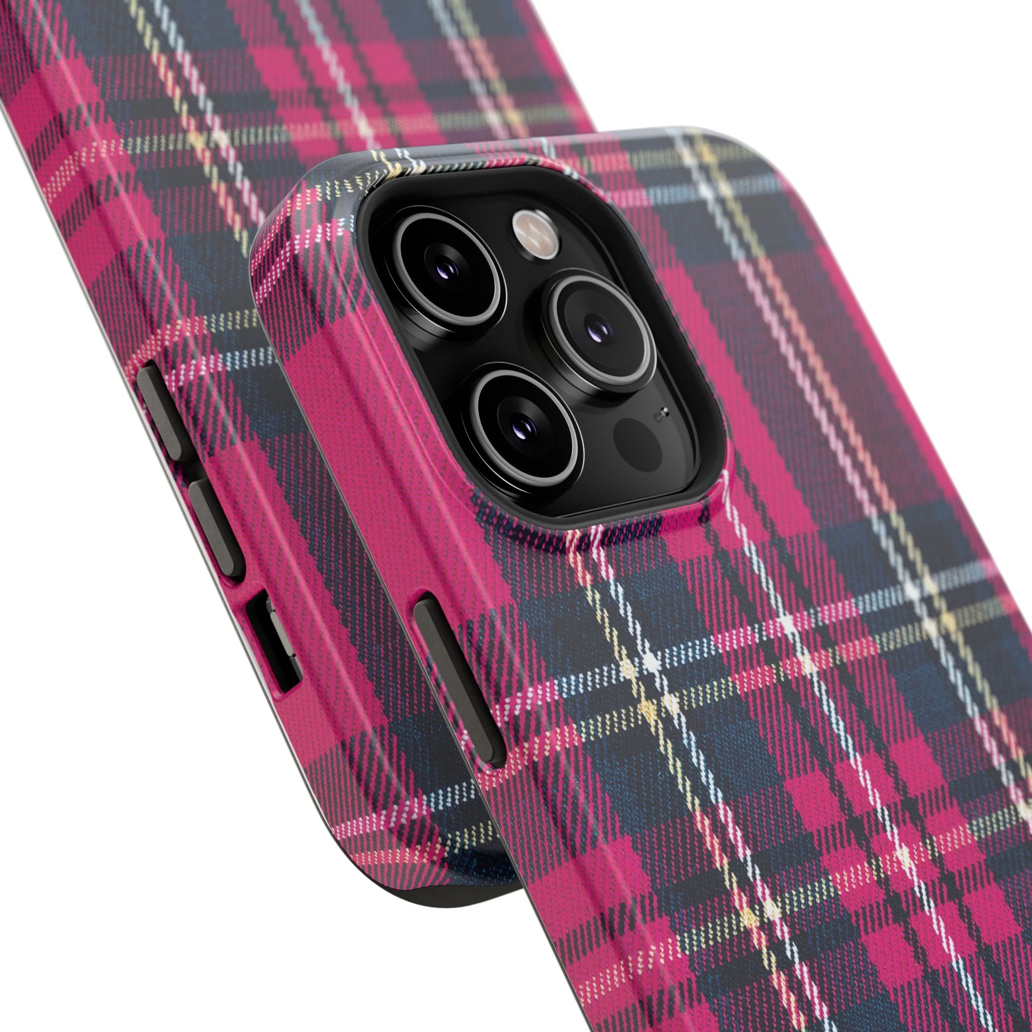 Hot Pink and Navy Plaid Case