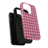 Raspberry Sorbet Houndstooth Case