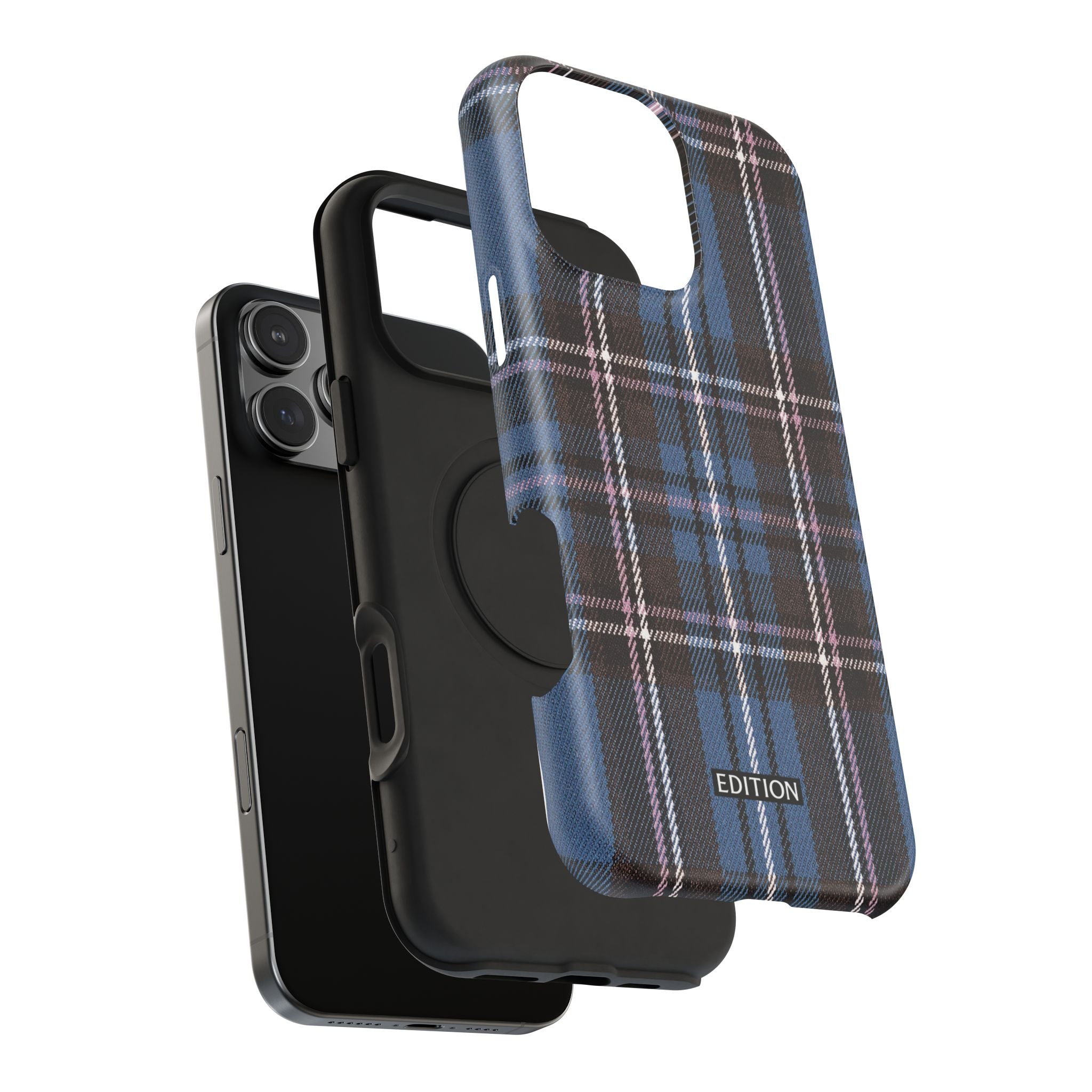 Blue and Pink Plaid Case