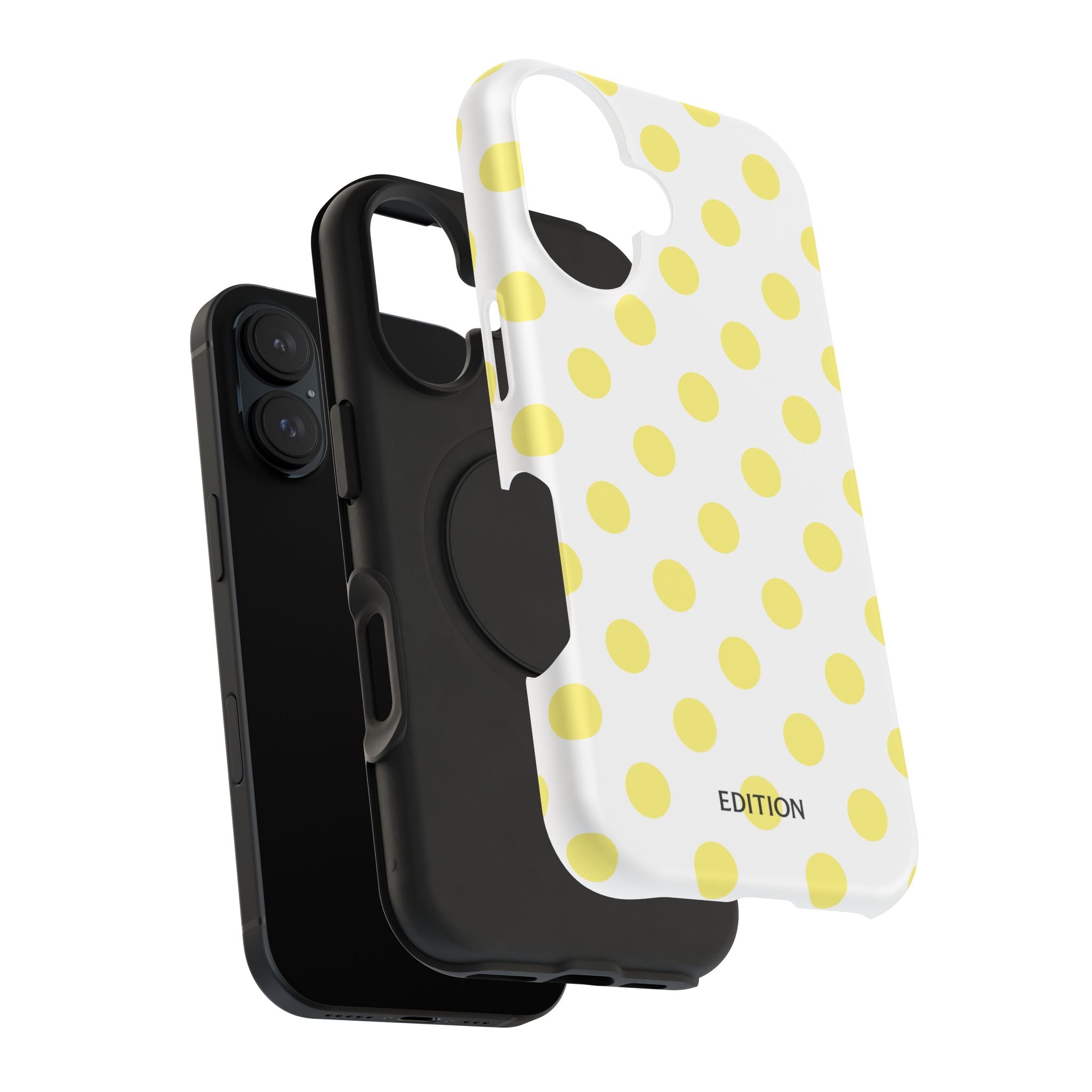 Yellow and White Polka Dot Case