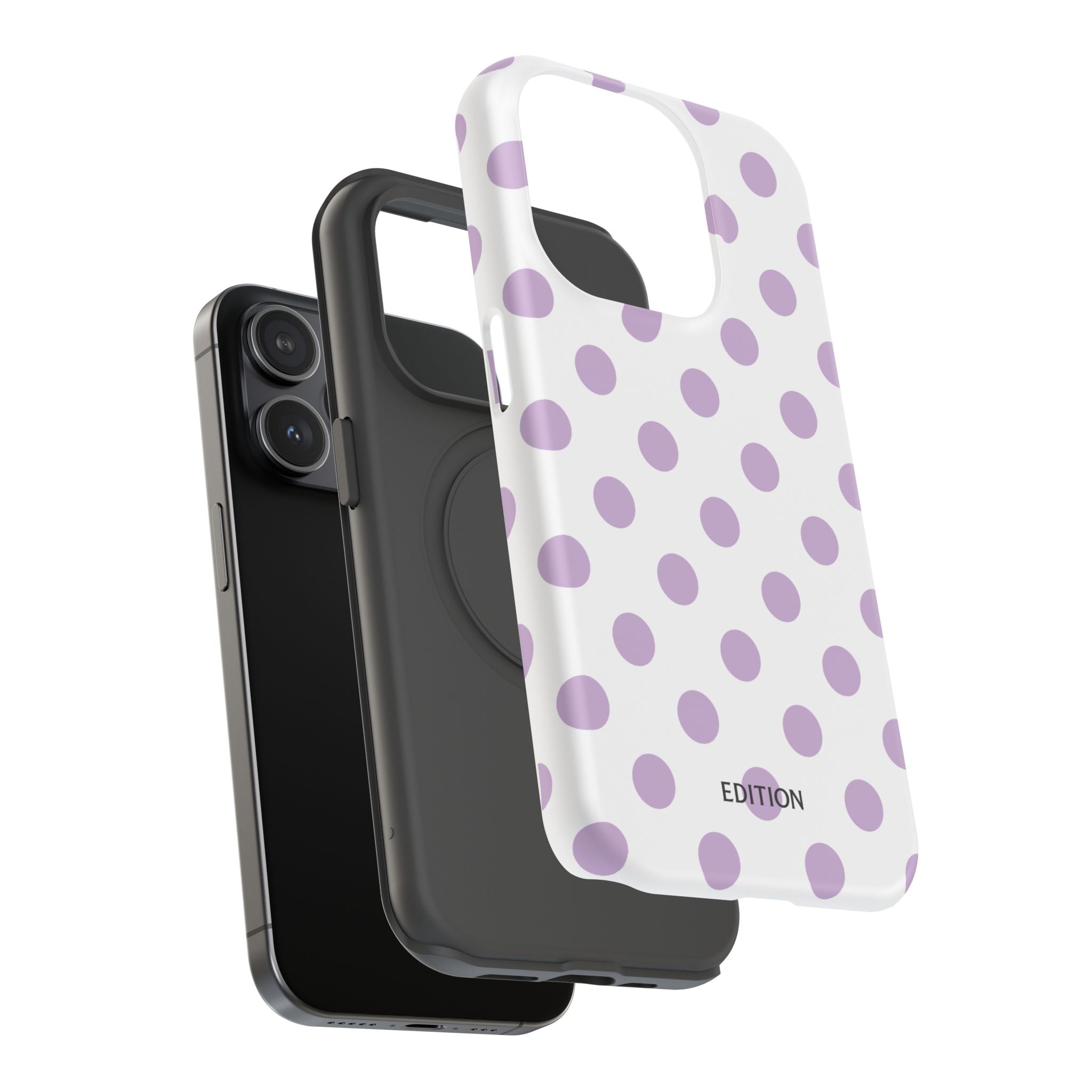 Purple and White Polka Dot Case
