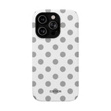 Grey and White Polka Dot Case