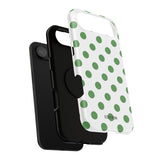Green and White Polka Dot Case