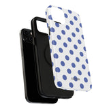 Blue and White Polka Dot Case