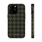 Army Green Houndstooth Case