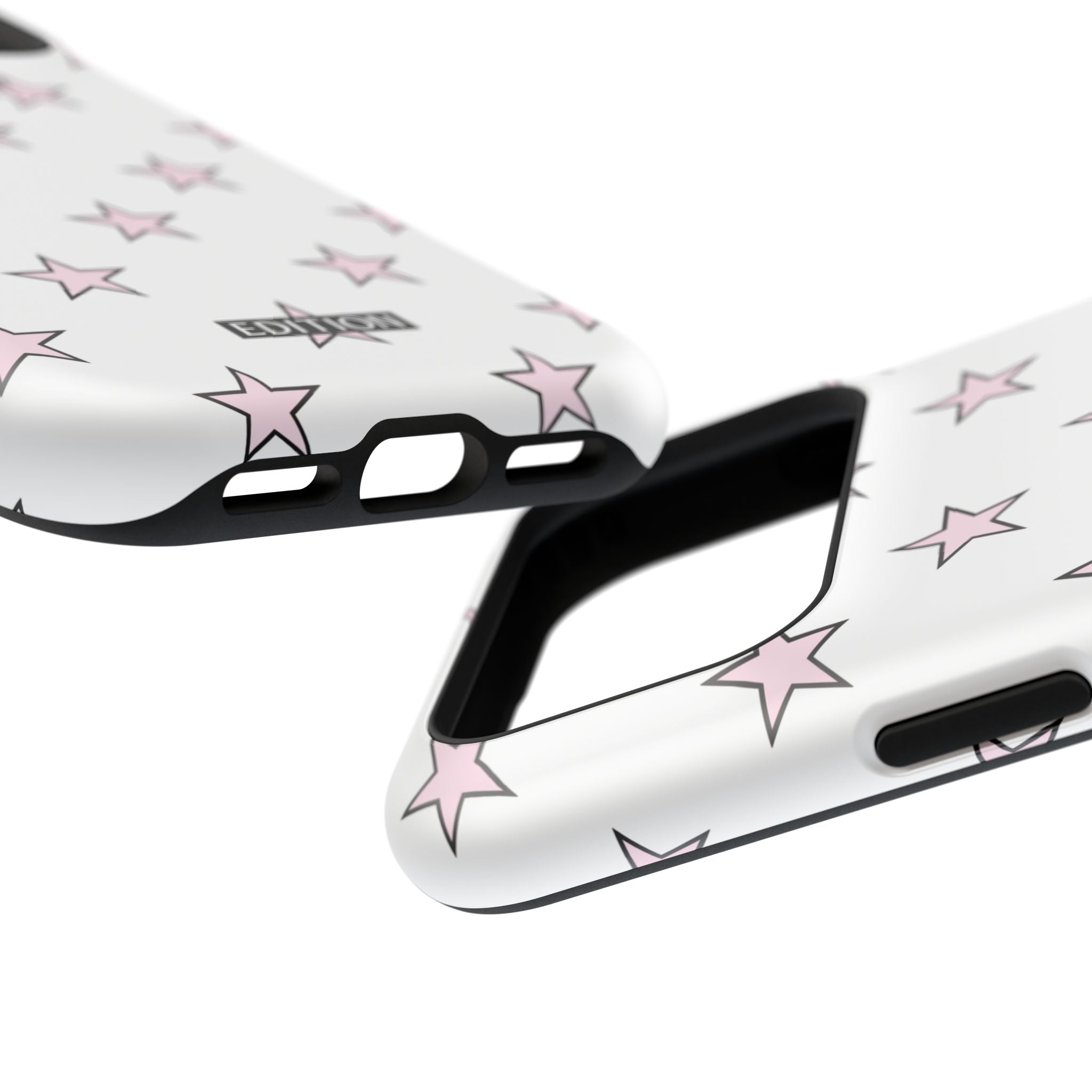 Pink and White Star Case