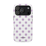 Purple and White Polka Dot Case