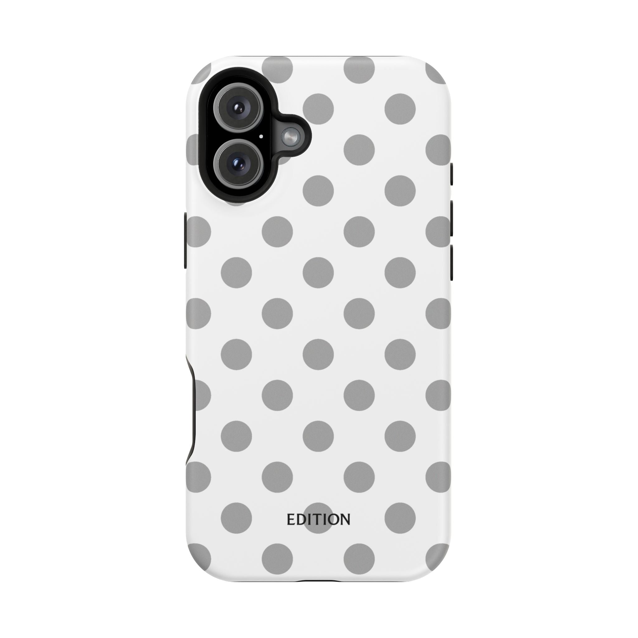 Grey and White Polka Dot Case