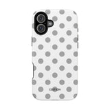 Grey and White Polka Dot Case