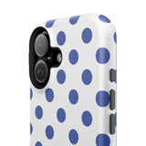Blue and White Polka Dot Case