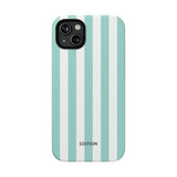 Teal Beach Stripe Case