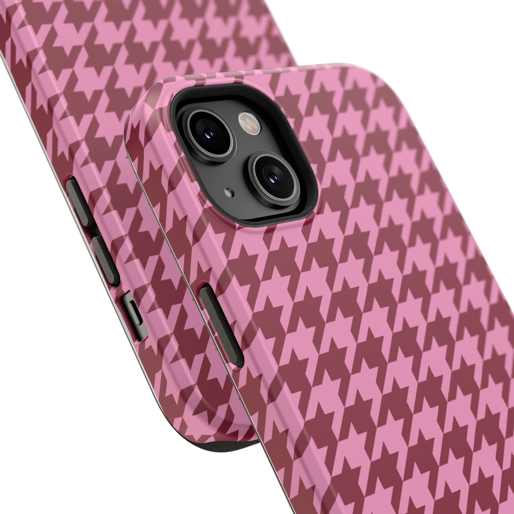 Raspberry Sorbet Houndstooth Case