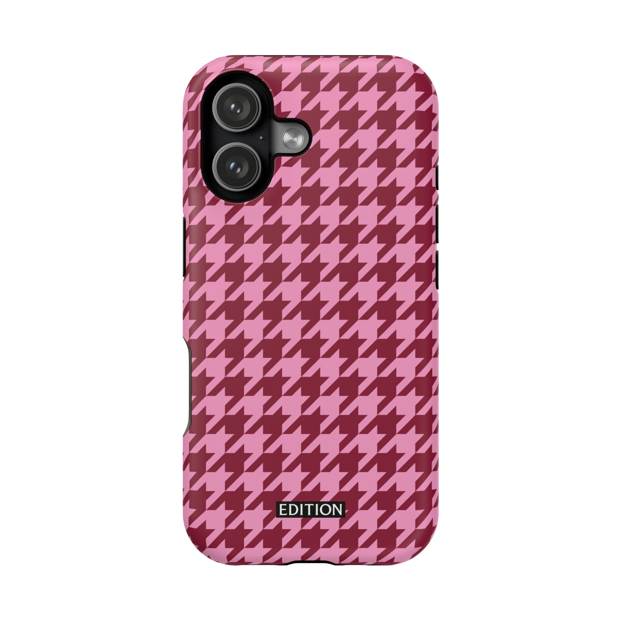 Raspberry Sorbet Houndstooth Case