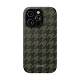 Army Green Houndstooth Case