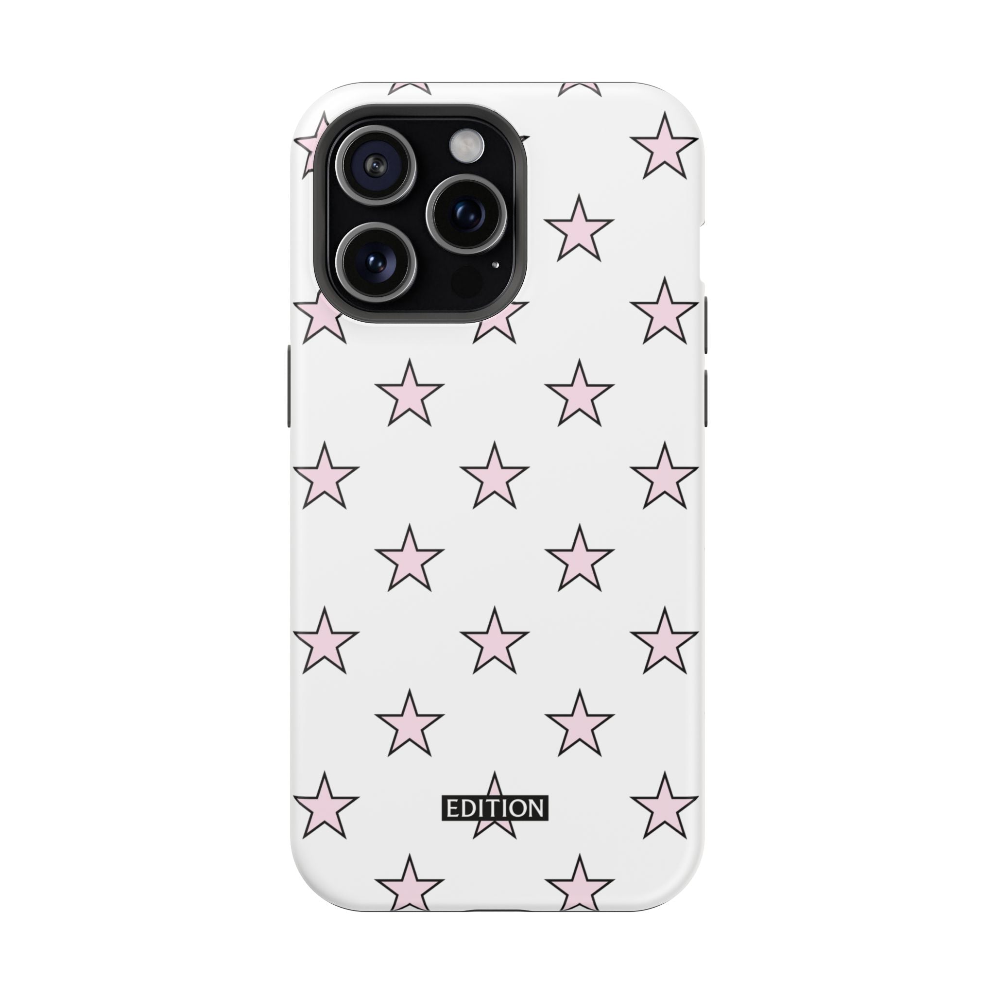 Pink and White Star Case
