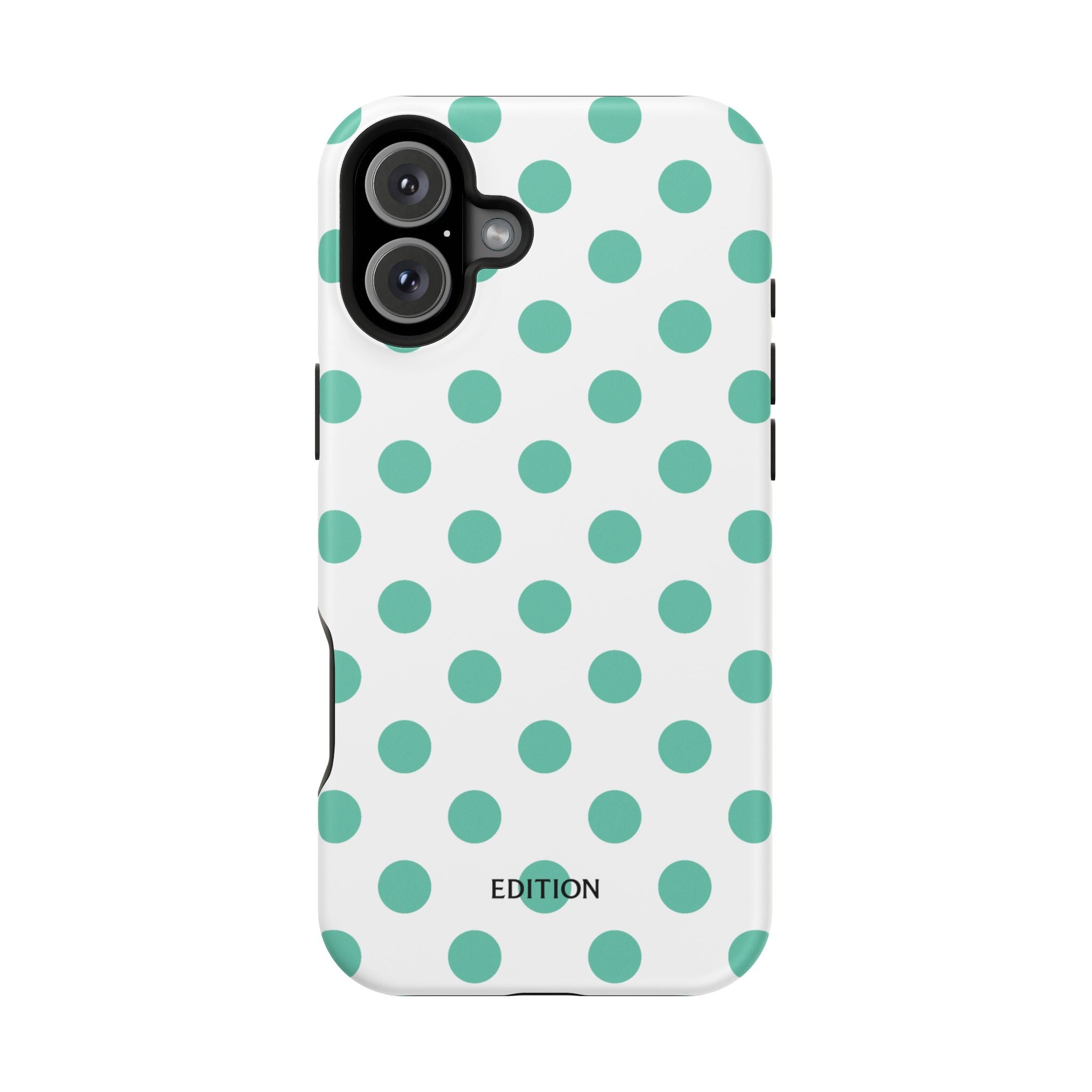 Teal and White Polka Dot Case