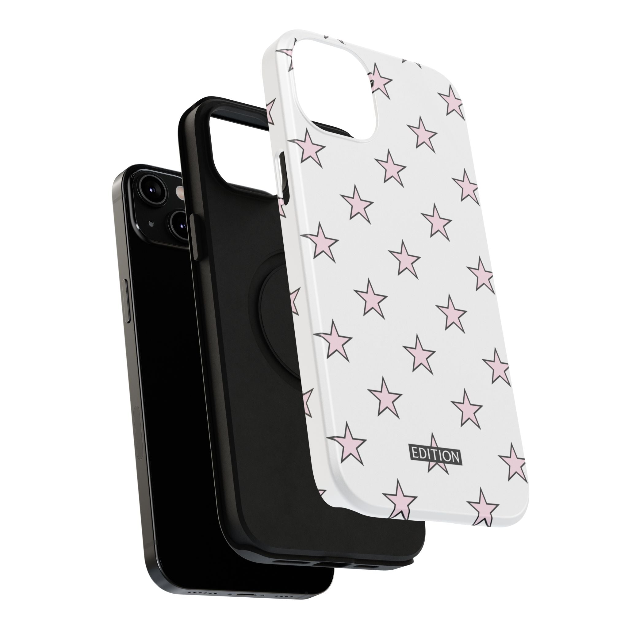 Pink and White Star Case