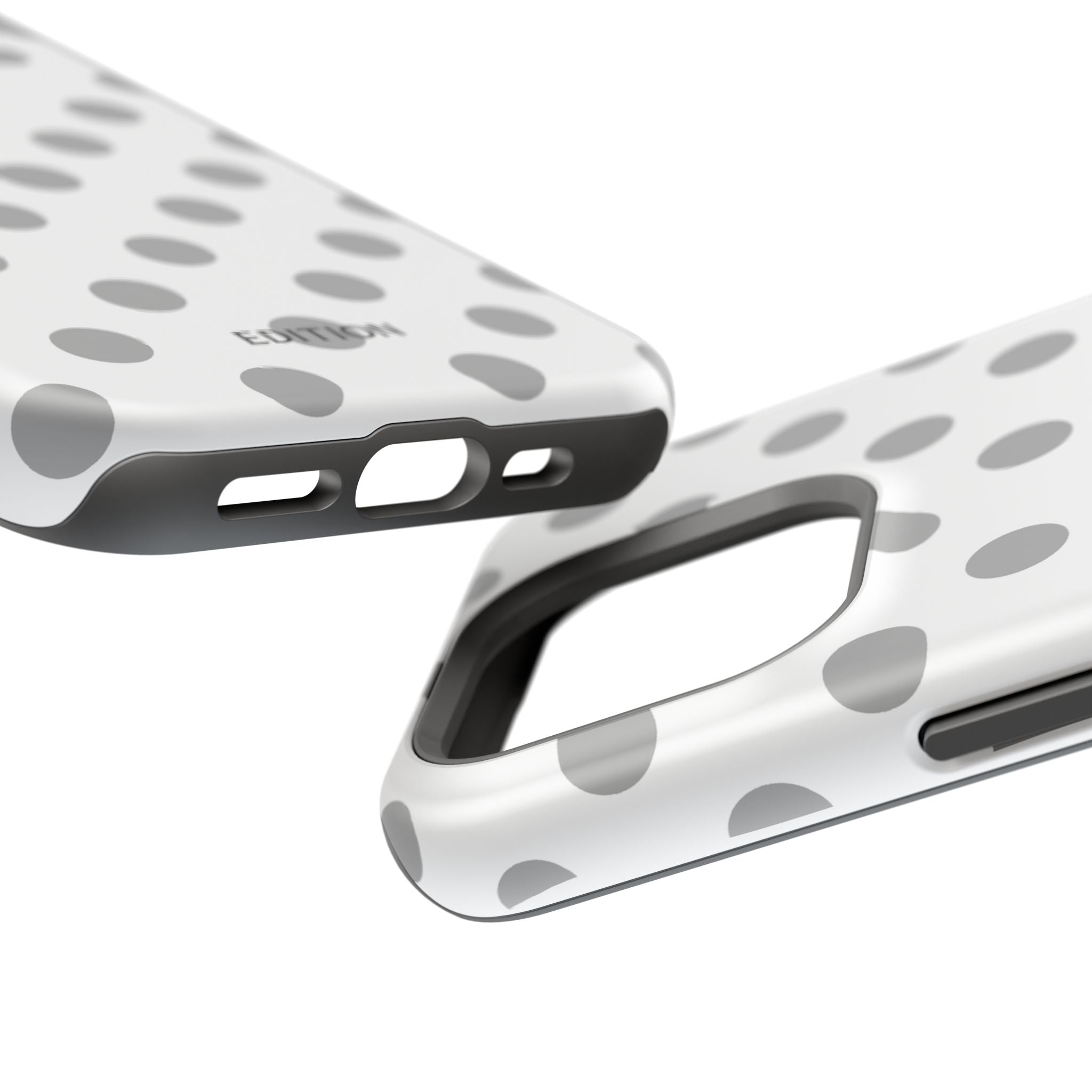 Grey and White Polka Dot Case