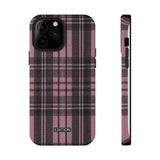 Light Pink and Black Plaid Case