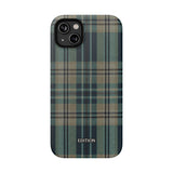 Green and Blue Plaid Case