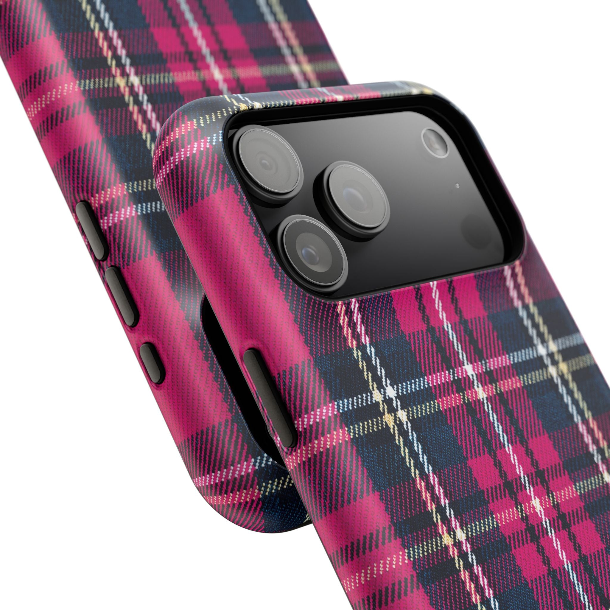 Hot Pink and Navy Plaid Case