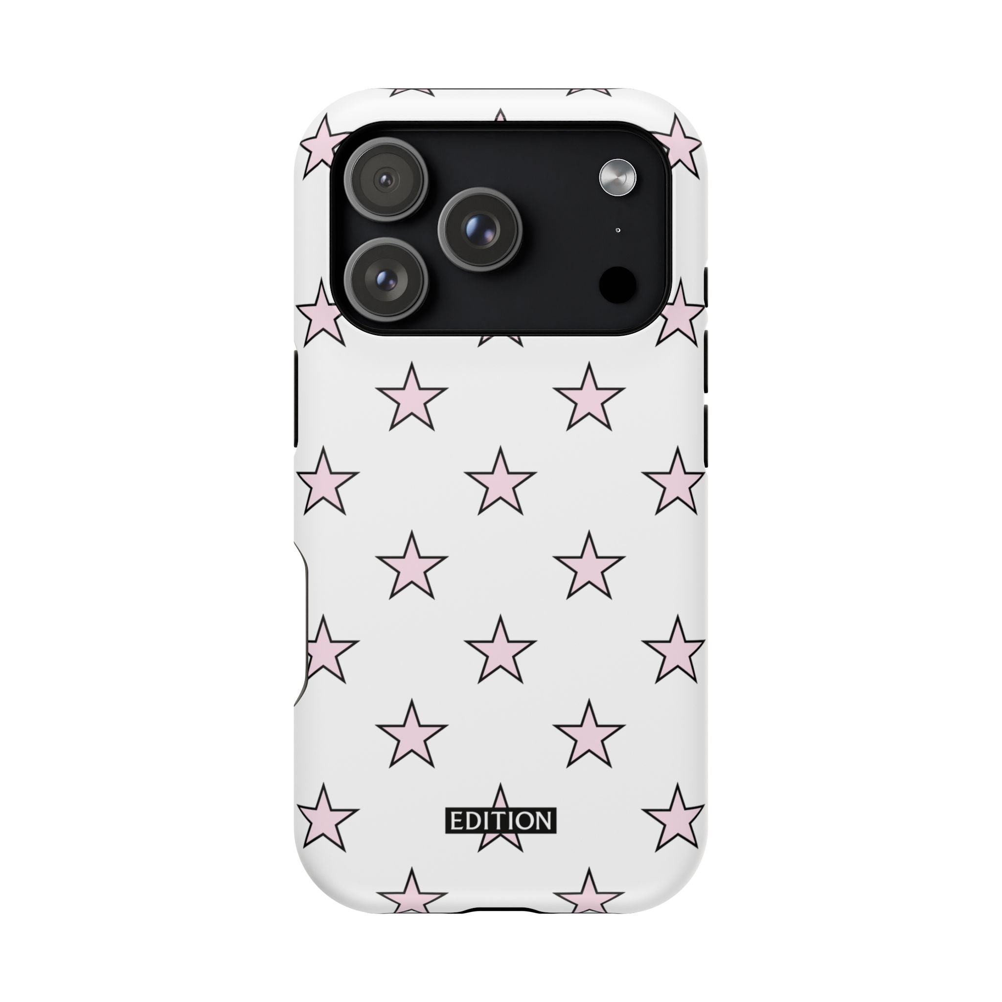 Pink and White Star Case