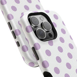 Purple and White Polka Dot Case