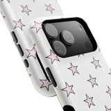 Pink and White Star Case