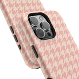 Peach Cream Houndstooth Case