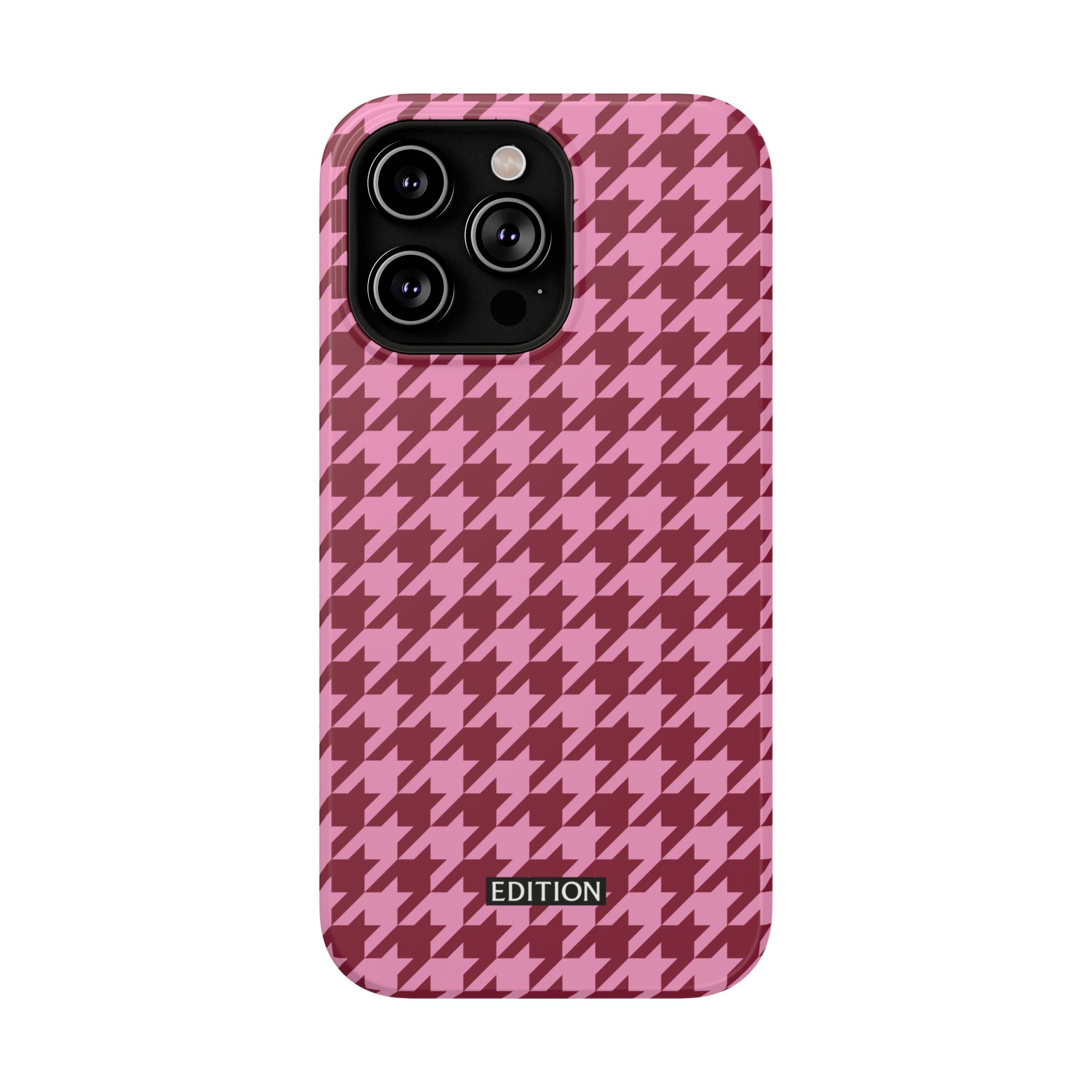 Raspberry Sorbet Houndstooth Case