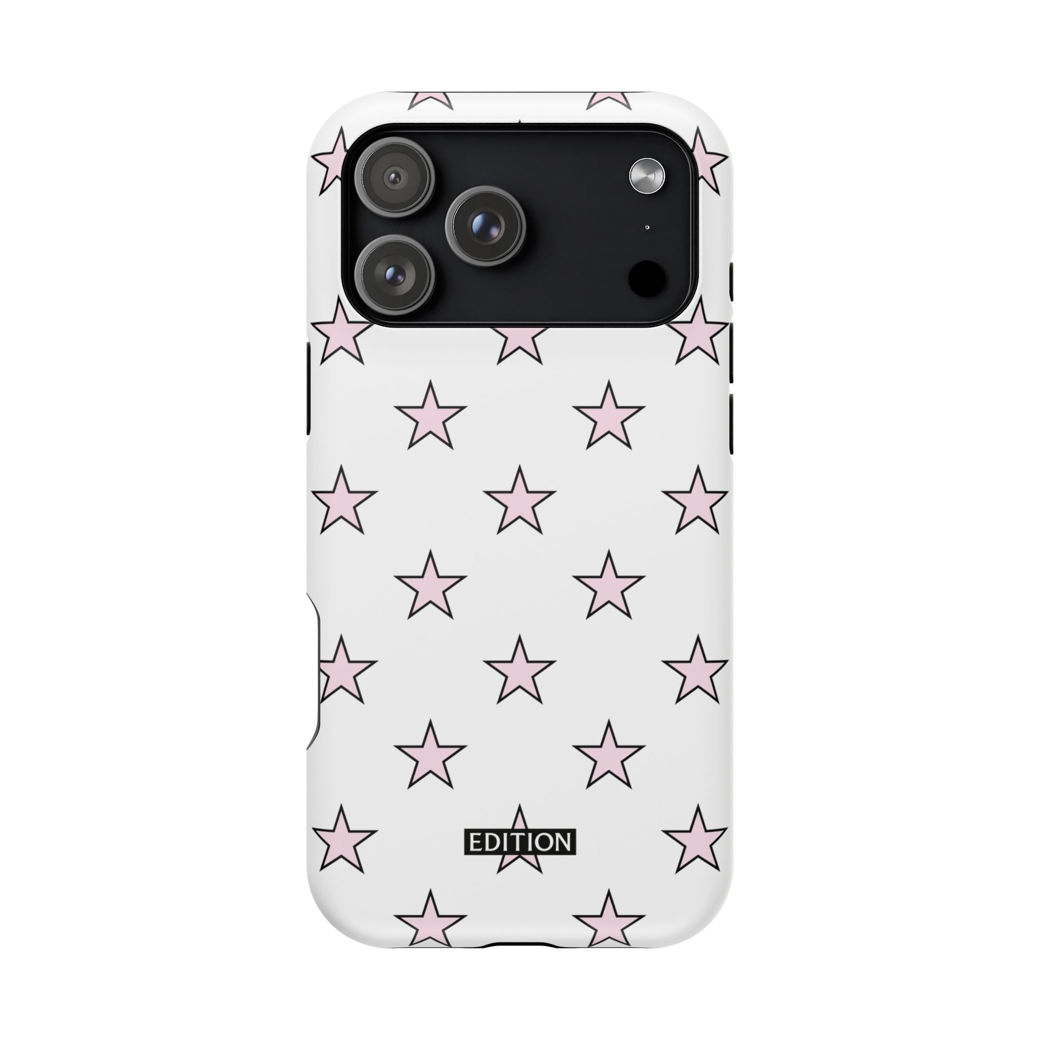 Pink and White Star Case