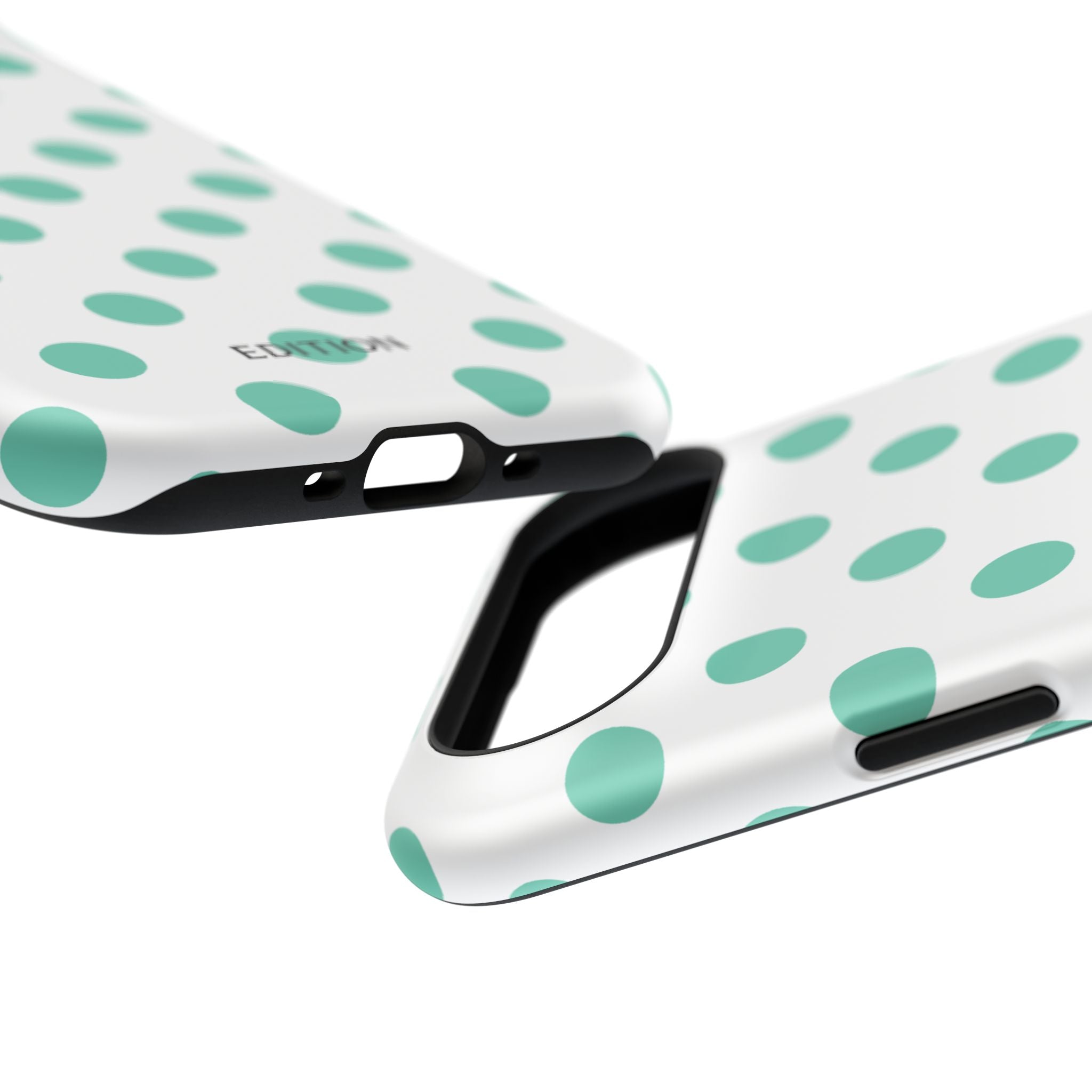 Teal and White Polka Dot Case