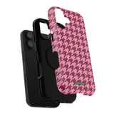 Raspberry Sorbet Houndstooth Case