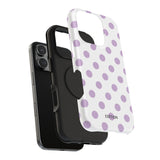 Purple and White Polka Dot Case