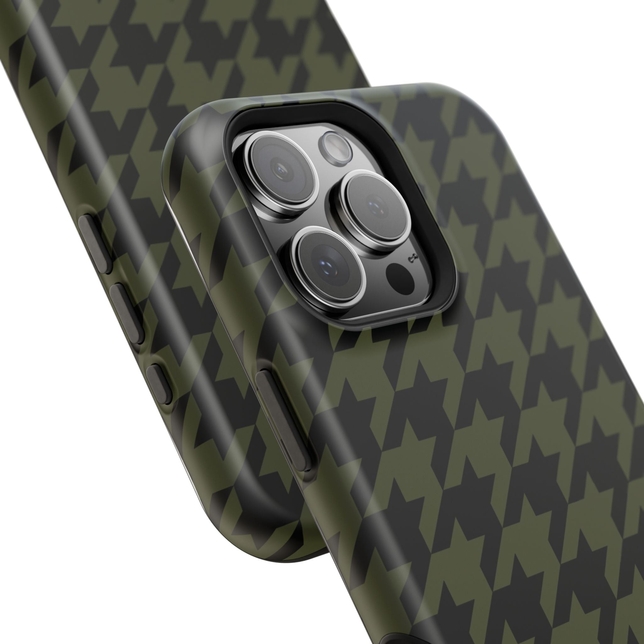Army Green Houndstooth Case