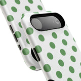 Green and White Polka Dot Case