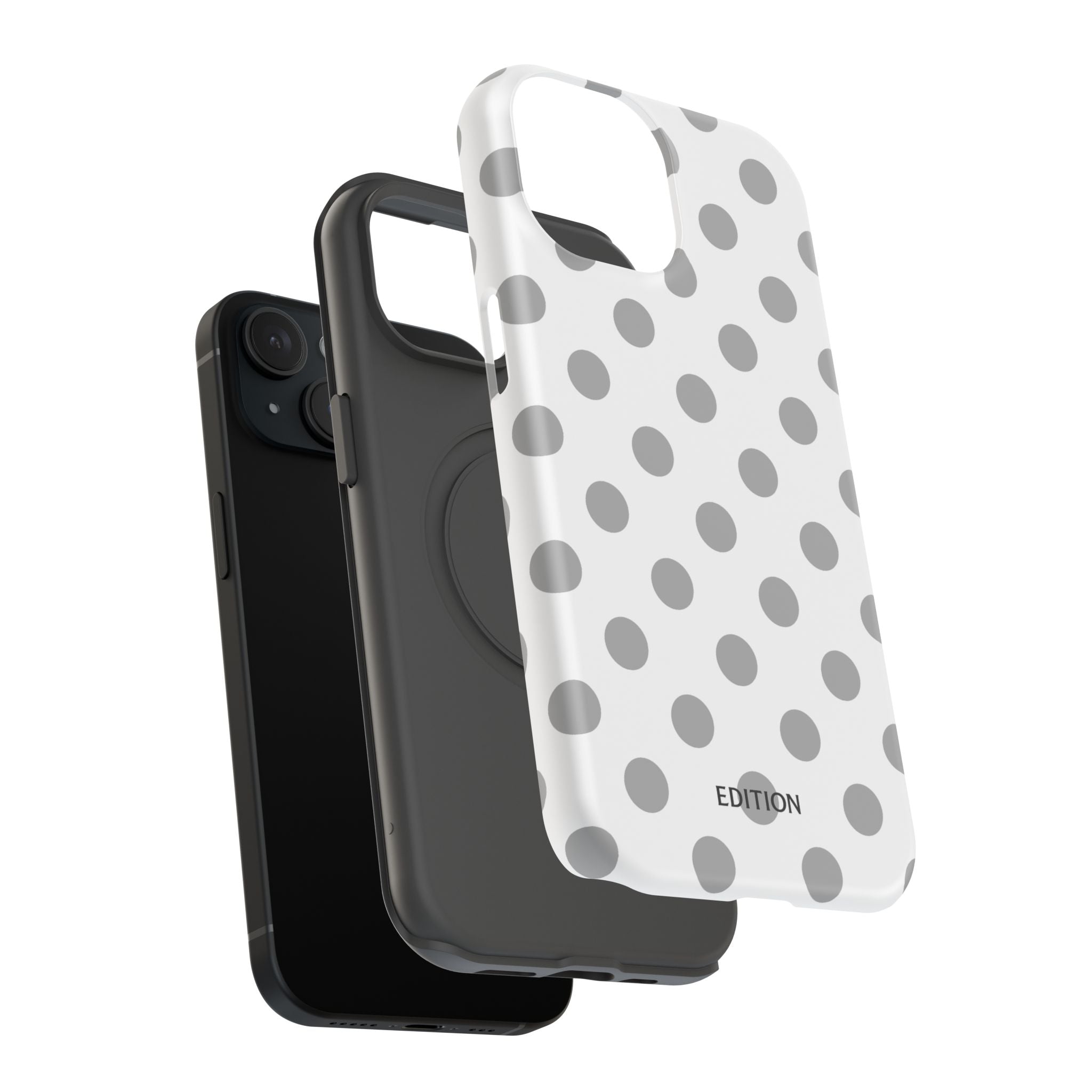 Grey and White Polka Dot Case