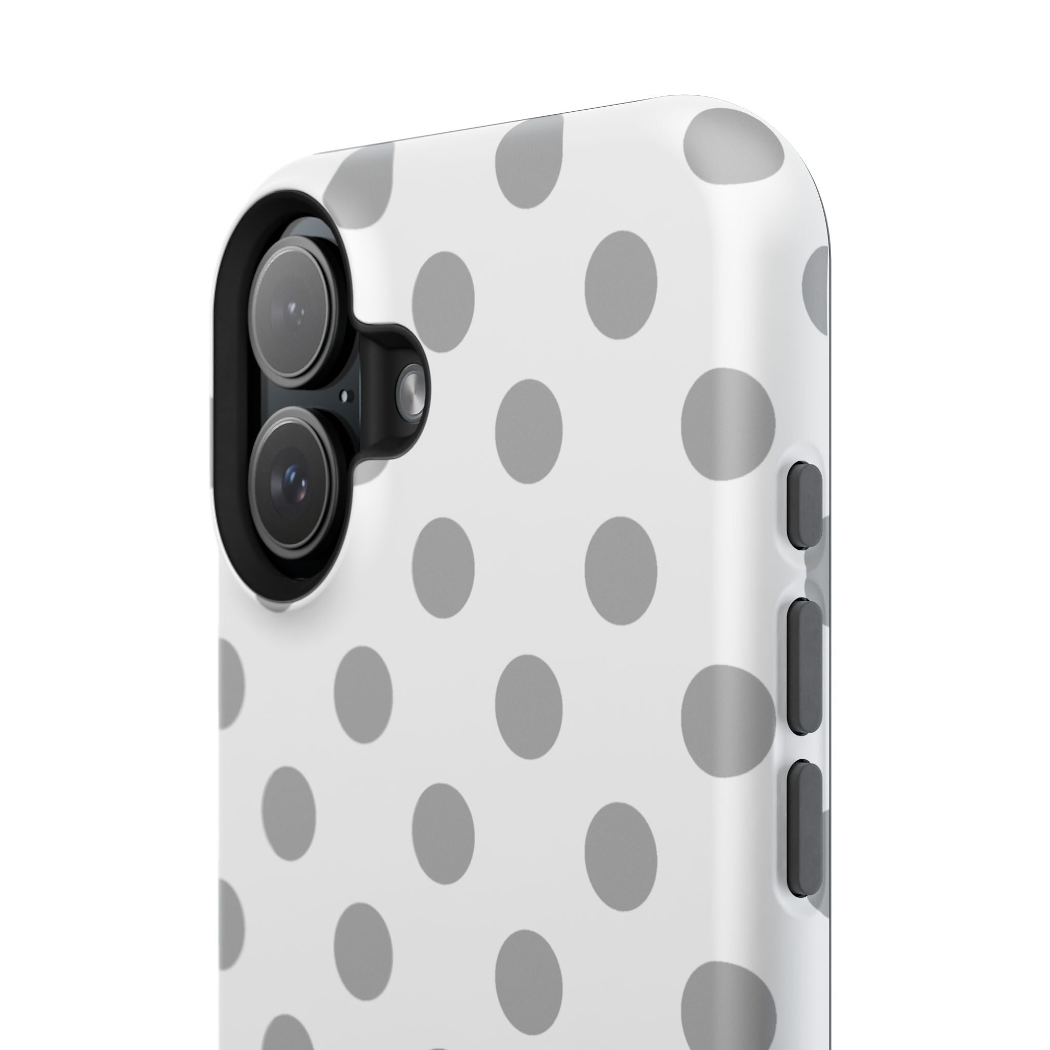 Grey and White Polka Dot Case