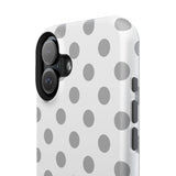 Grey and White Polka Dot Case