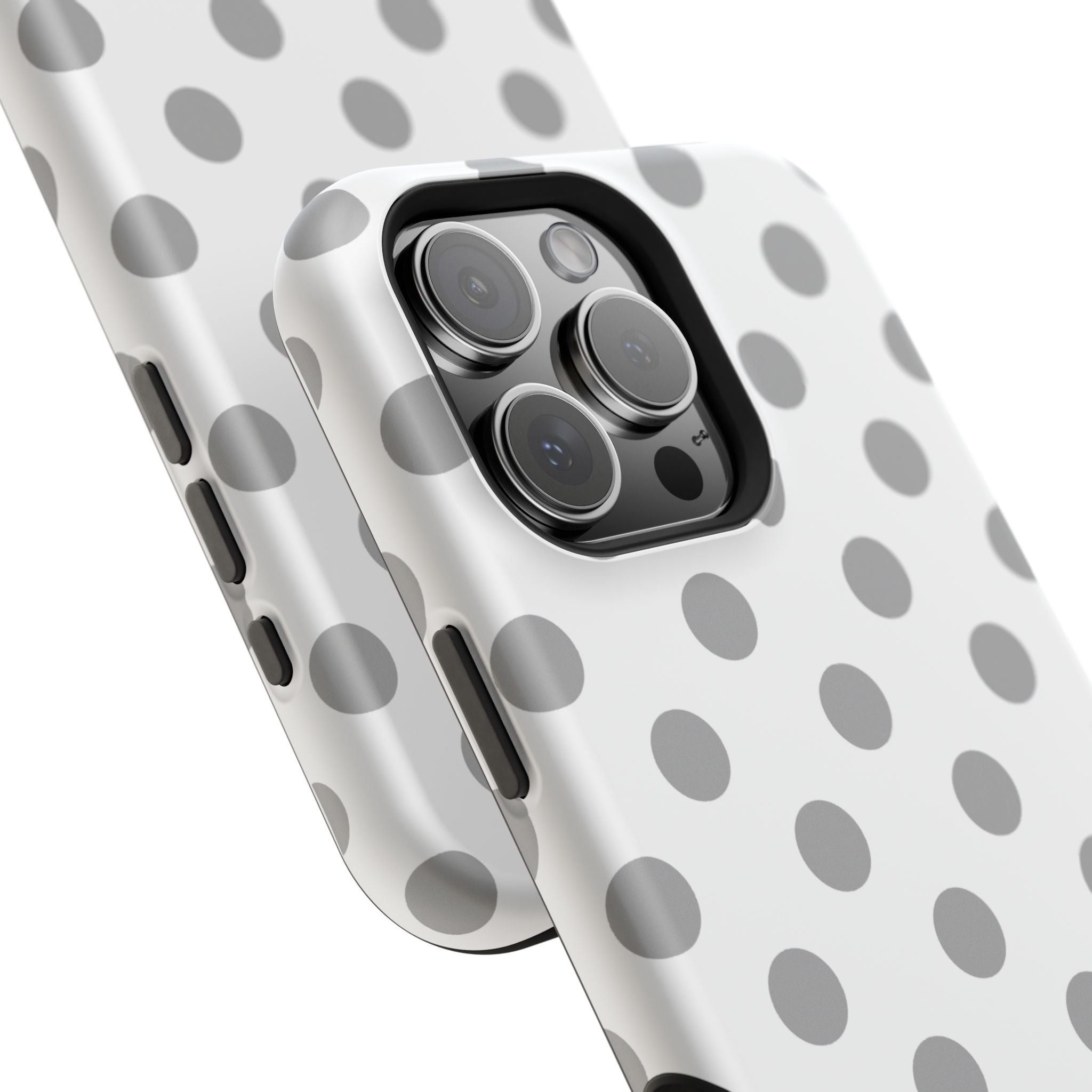 Grey and White Polka Dot Case