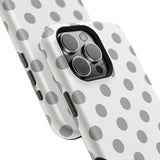 Grey and White Polka Dot Case