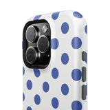 Blue and White Polka Dot Case
