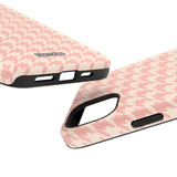 Peach Cream Houndstooth Case