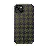 Army Green Houndstooth Case