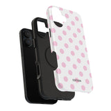 Pink and White Polka Dot Case